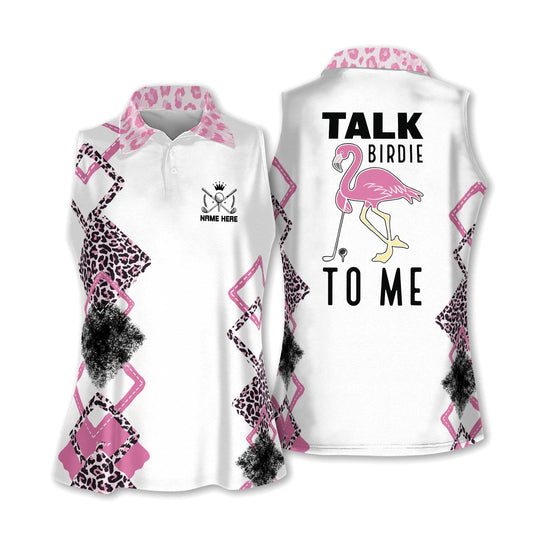 Talk Birdie to Me Flamingo Golf Shirts GW0046