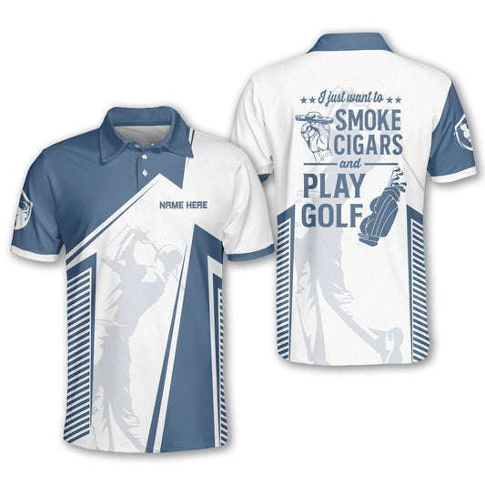 Smoke Cigars And Play Golf Polo Shirts GM0366