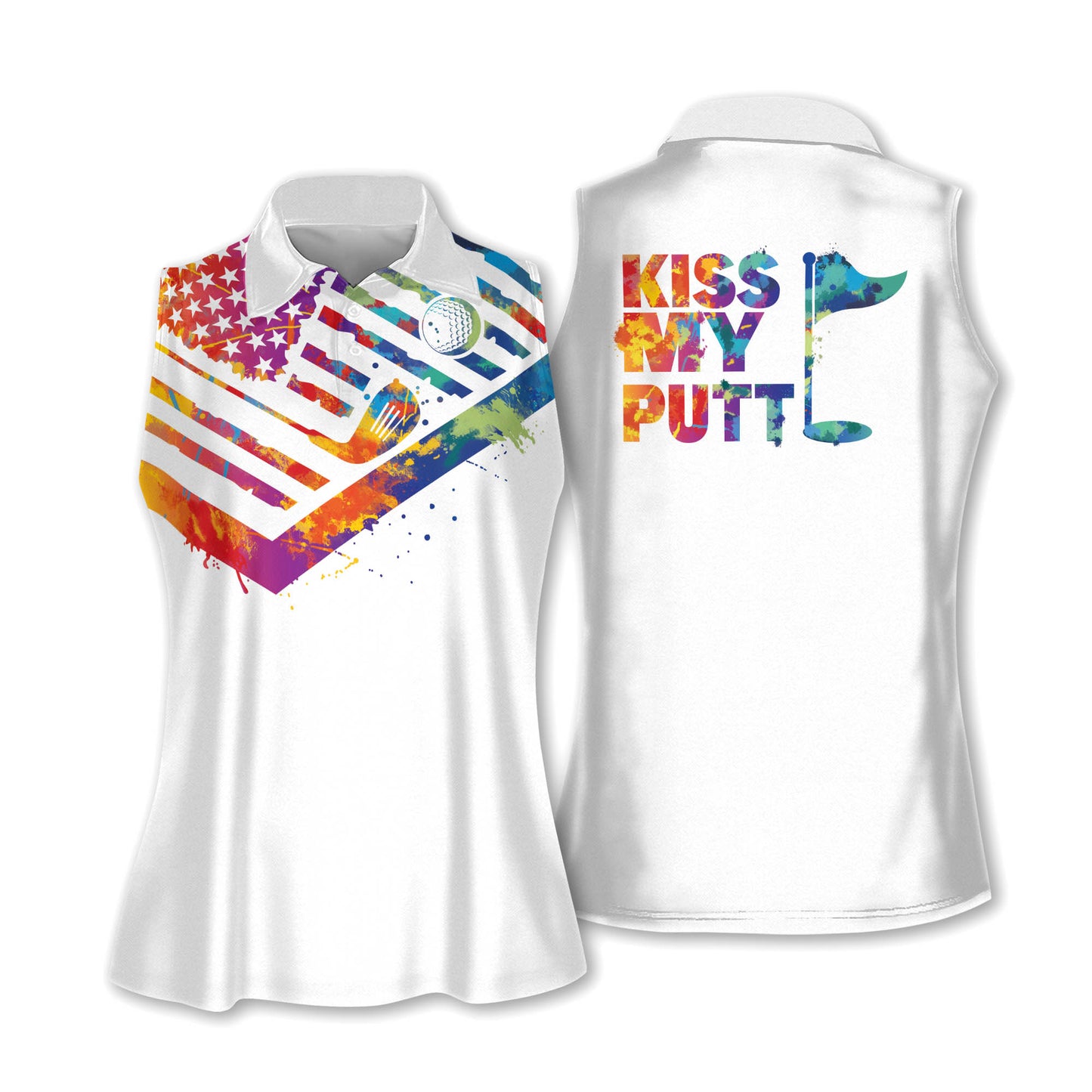 Kiss My Putt Women Golf Shirts I0011