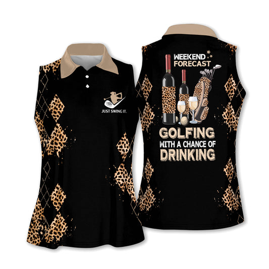 Weekend Forecast Golfing Drinking Shirts I0083
