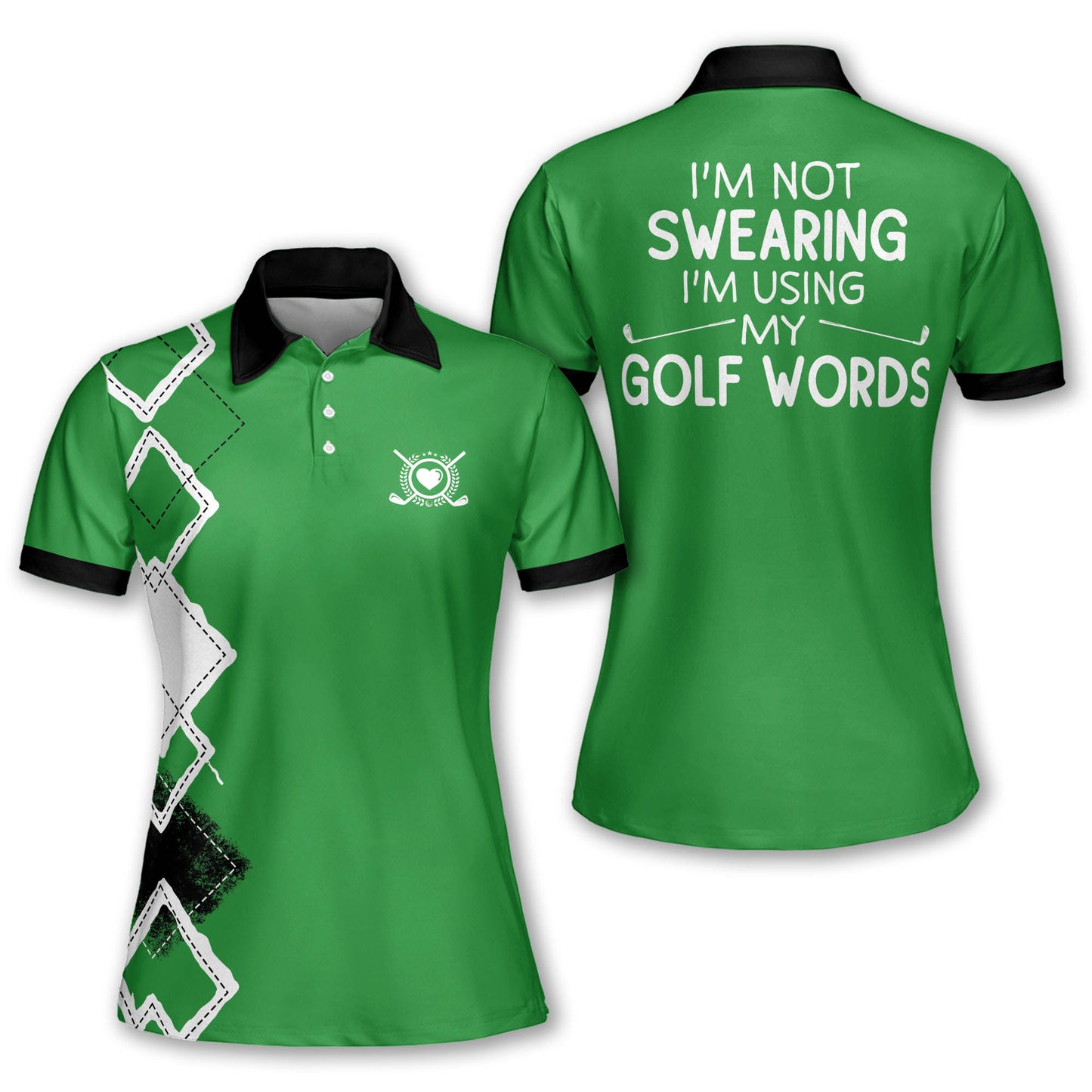 Im Using My Golf Words Polo Shirt I0219