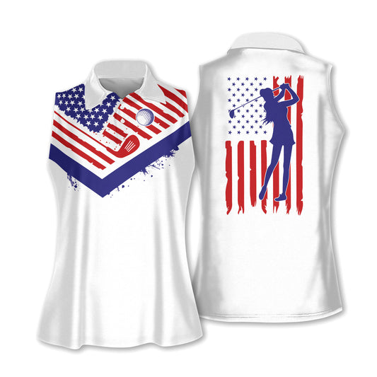 Golf Texture America Flag Shirts I0283