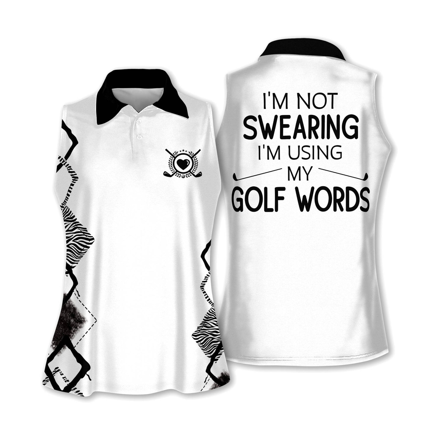 Golf Swearing Leopard Sleeveless Shirt I0314