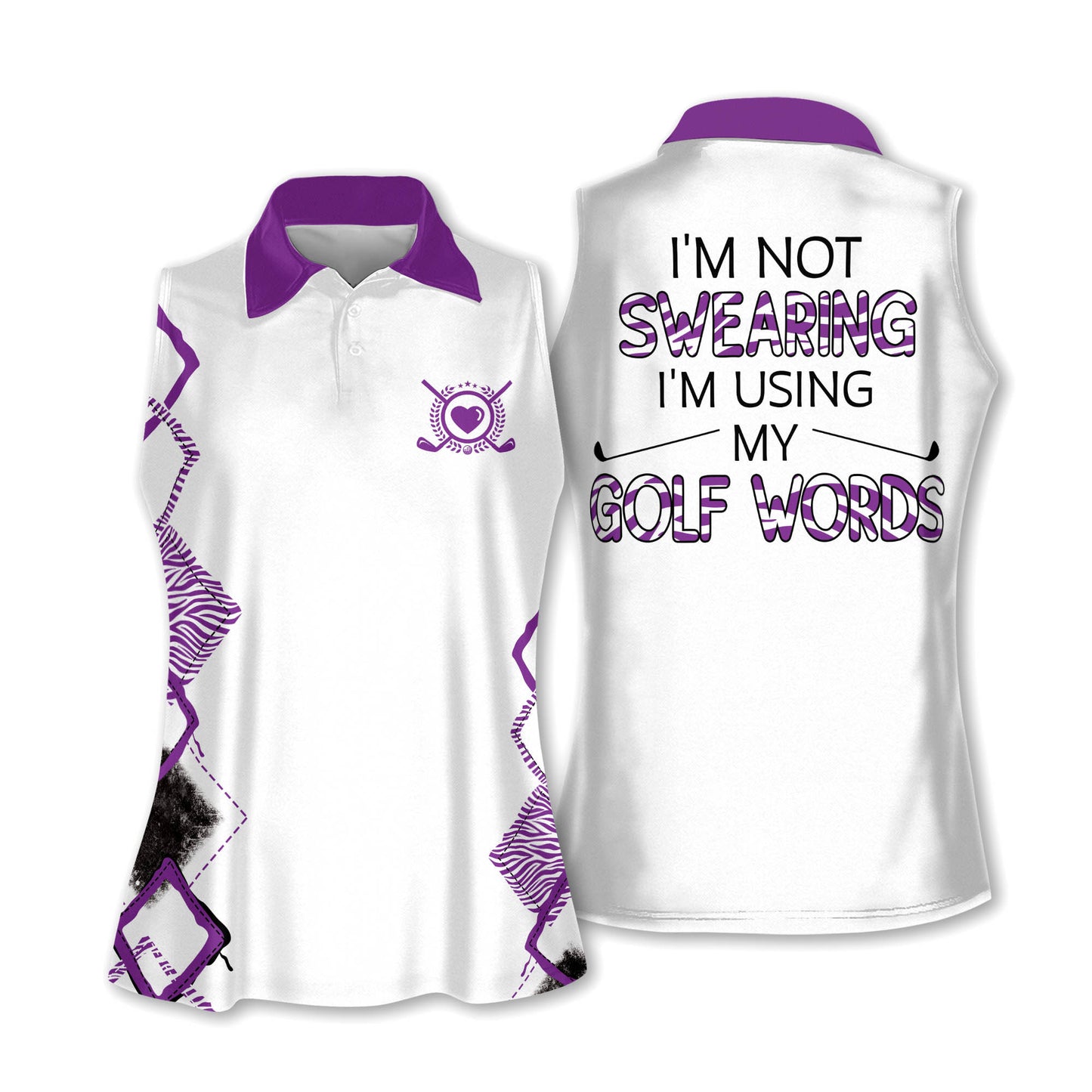 Golf Swearing Leopard Sleeveless Shirt I0314