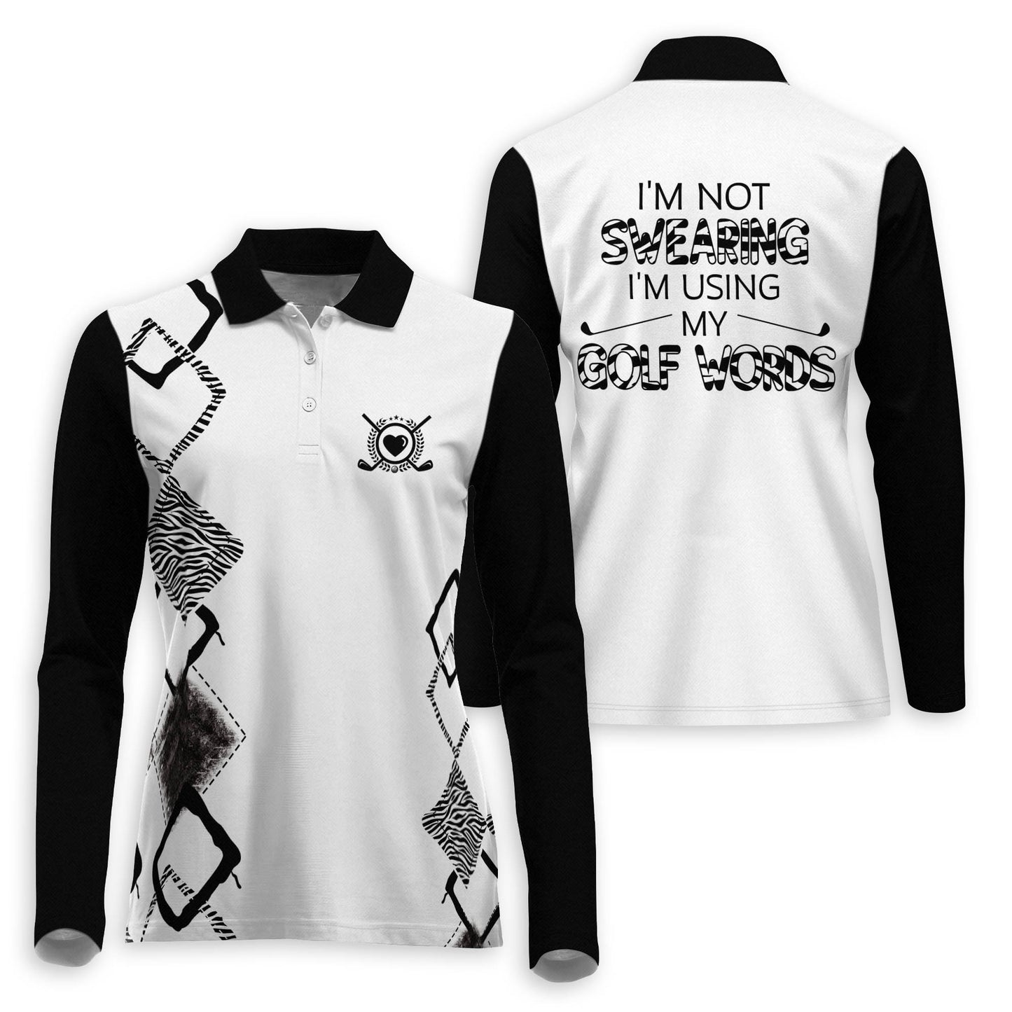 Golf Swearing Leopard Long Sleeve Shirt I0314