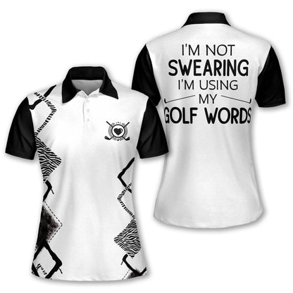 Golf Swearing Leopard Polo Shirt I0314