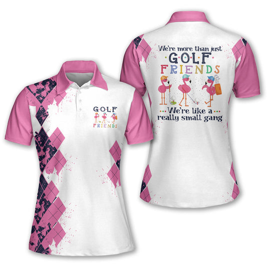 Flamingo Golf Friends Wine Polo Shirt I0339