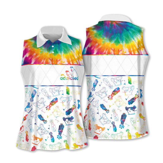 Tie-dye Addicted Pattern Golf Shirts I0347
