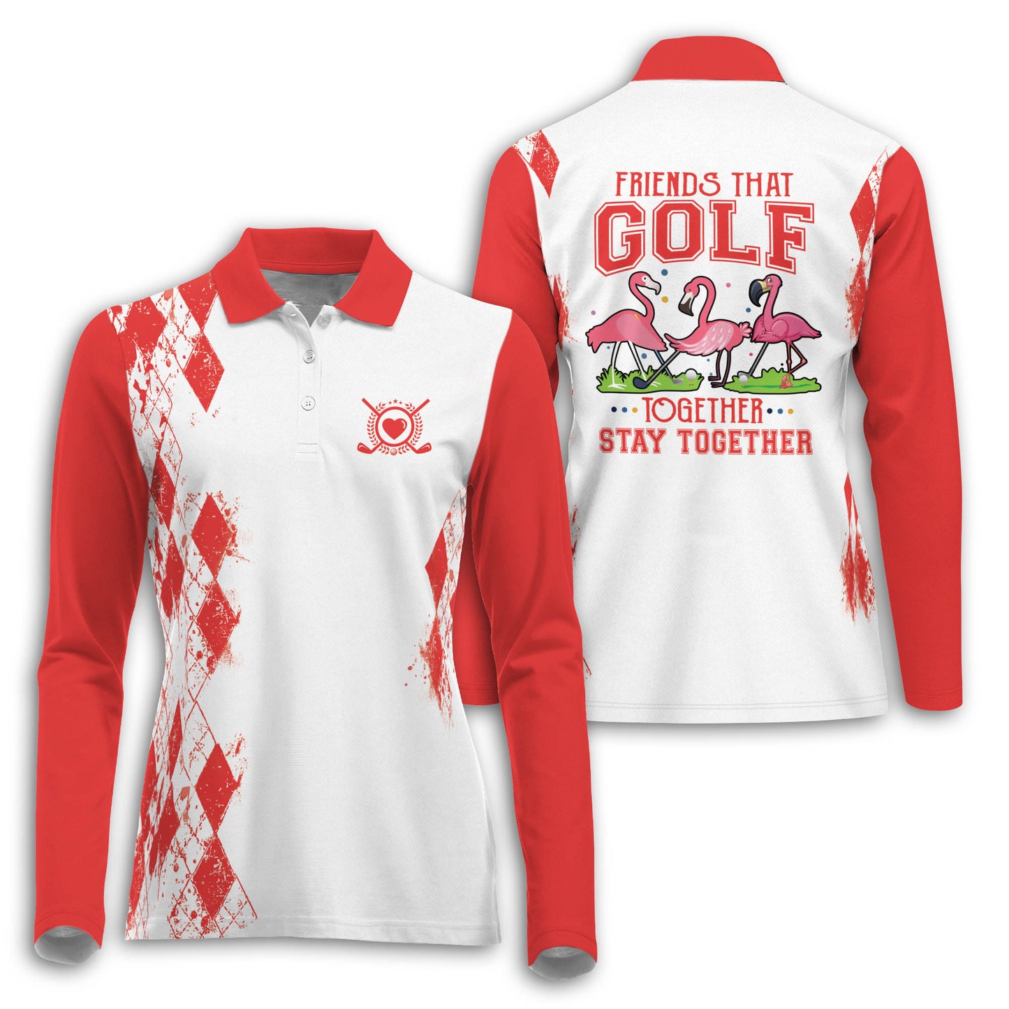 Flamingos Friends That Golf Long Sleeve I0359