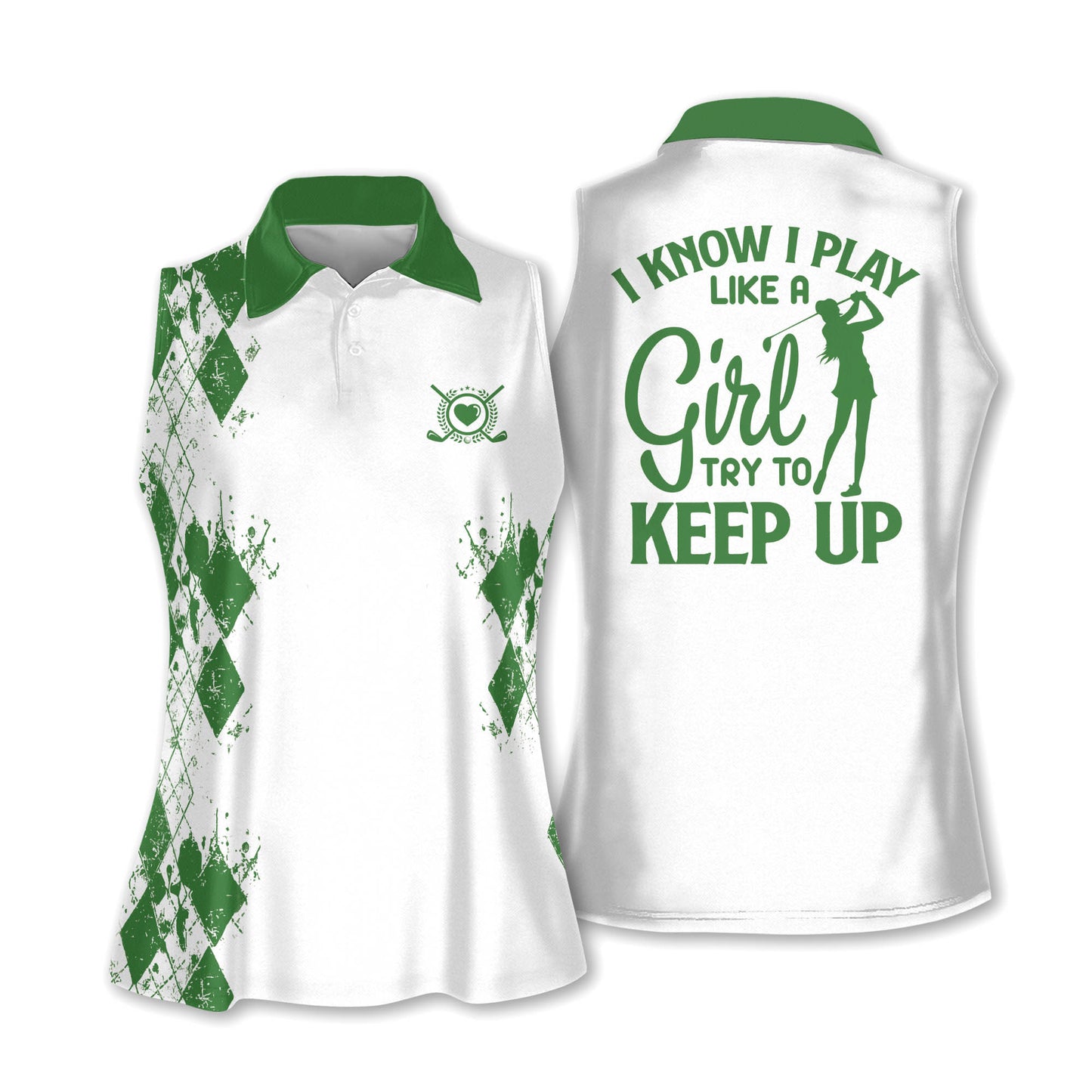 I Know I Play Like A Girl Golf Shirt I0397