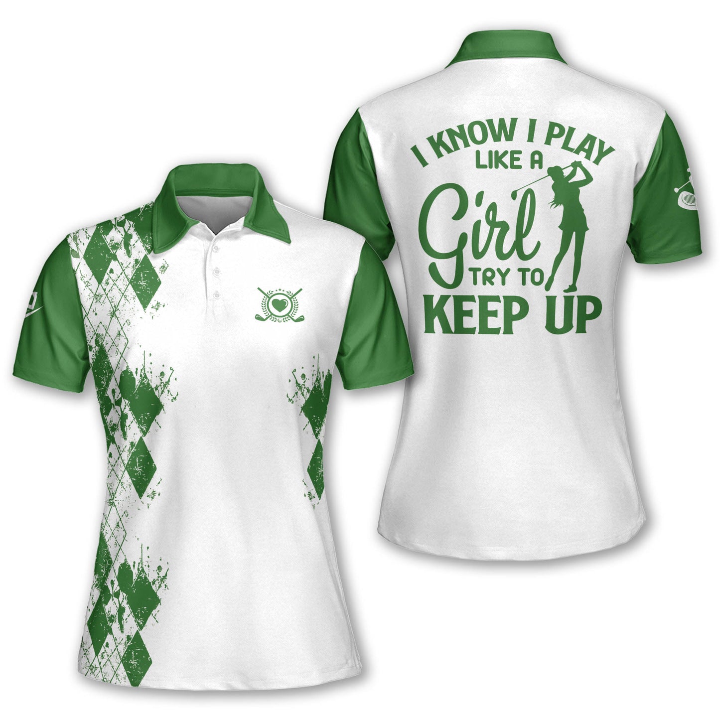 I Know I Play Like A Girl Golf Shirts I0397