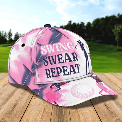 Personalized Full Printed Baseball Cap Hat For Golfer Woman, Golfer Girl Hats, Custom Cap For Golf Woman CO0349