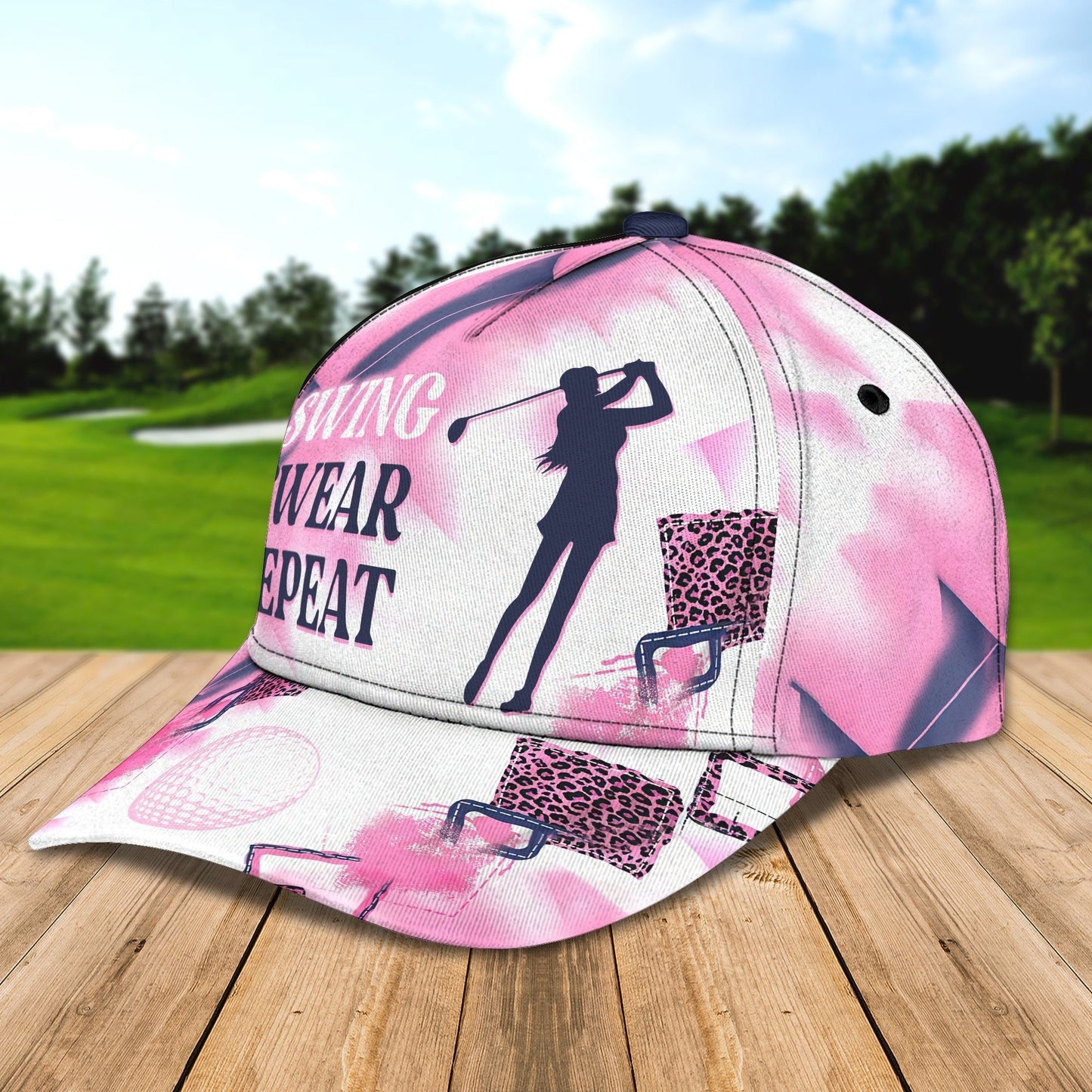 Personalized Full Printed Baseball Cap Hat For Golfer Woman, Golfer Girl Hats, Custom Cap For Golf Woman CO0349