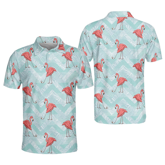 Flamingo Floral Golf Polo Shirts Men's GM0299