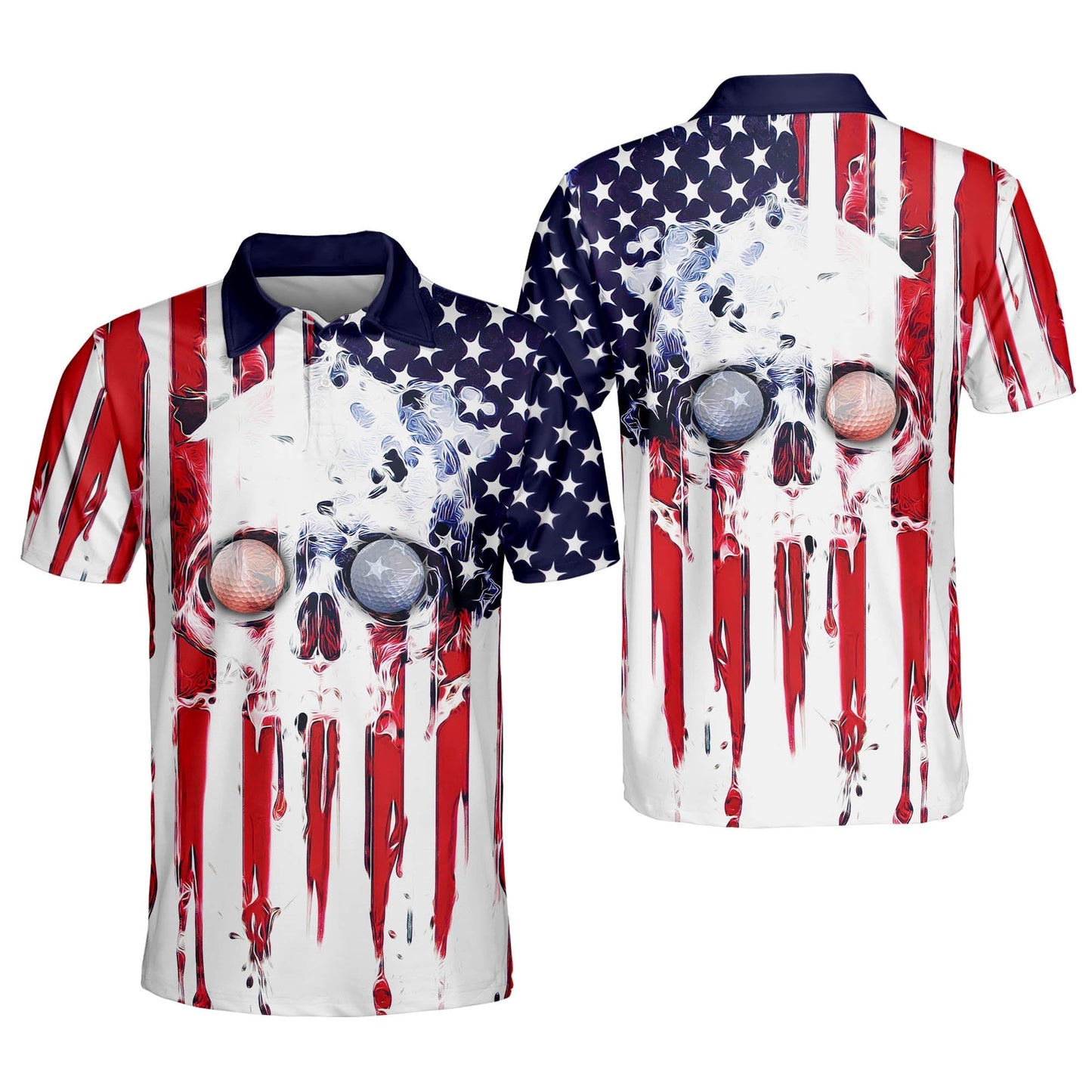 Personalized Patriotic Golf Polo Men GM0208