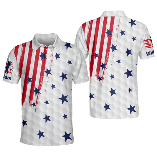 Patriotic Short Sleeve Golf Polo Shirt GM0222