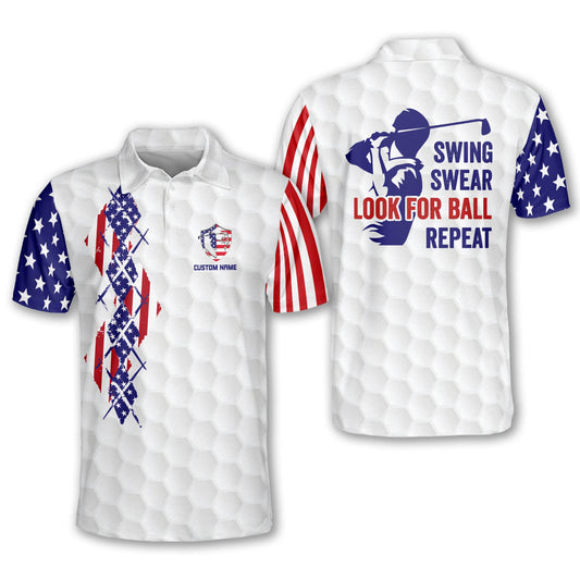 Patriotic USA Golf Shirts for Men GM0407