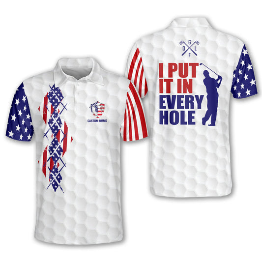 Patriotic USA Golf Shirts for Men GM0410