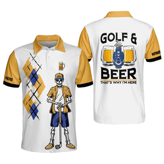 Personalized Funny Skull Golf Polo Men GM0152