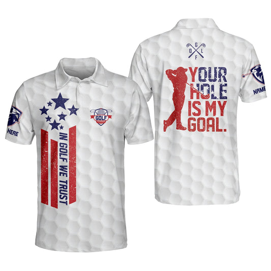 Your Hole Is My Goal Men's Golf Polos GM0175