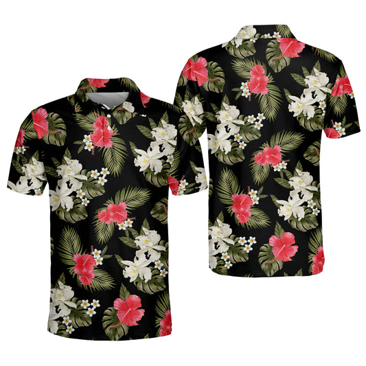 Floral Tropical Golf Shirts for Men GM0258