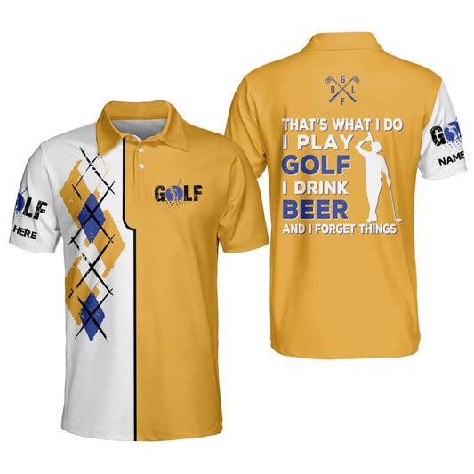 Play Golf Drink Beer Men's Golf Polo GM0146