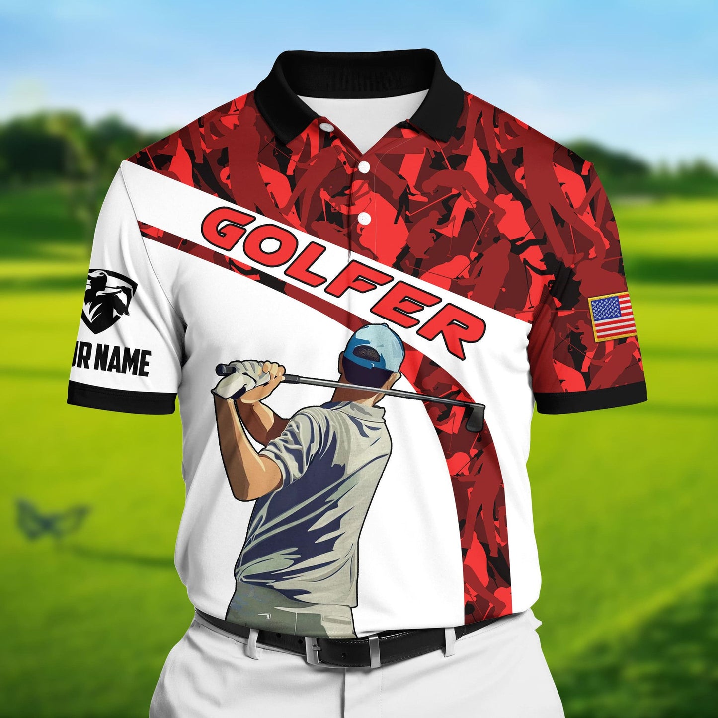 Masnine Pride Premium Cool Golf Man, Golf Polo Shirts Multicolored Custom Name GA0002